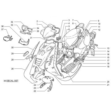 Kapdelen Beta Ark-k AC racing 2006 2 temps