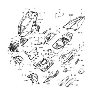 Capots Peugeot Speedfight 2 LC E2 2 temps