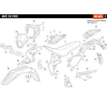 Capots Rieju MRT Enduro blanc 2010 2 temps