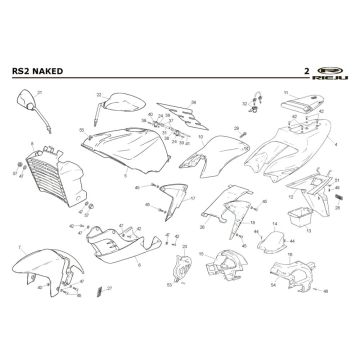 Capots Rieju Rs2 Naked bleu 2009 2 temps