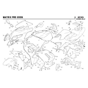 Capots Rieju Rs2 pro orange 2009 2 temps