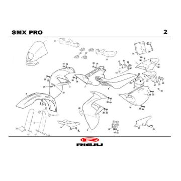 Capots Rieju SMX pro noir 2004 2 temps