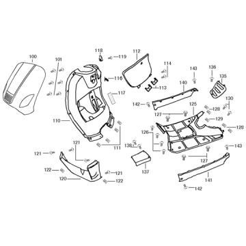 Capuchons pour Benda Benson 125cc argent