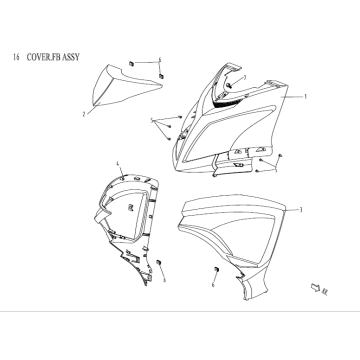 Carénage avant China Venom 50 2T AC vert