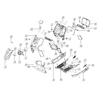 Couvertures avant Kymco Like 125cc