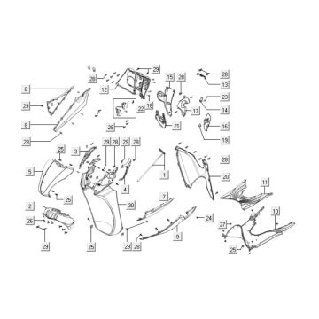 Carénage avant Kymco People One 125i 4T AC