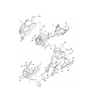 Couvres Yamaha Aerox 4 temps 2014