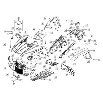 Capuchons pour Kymco MXU 500
