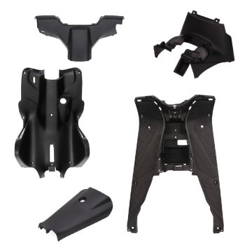 Kit carénage intérieur Yamaha Aerox / MBK Nitro  <-2012 noir 5 pièces
