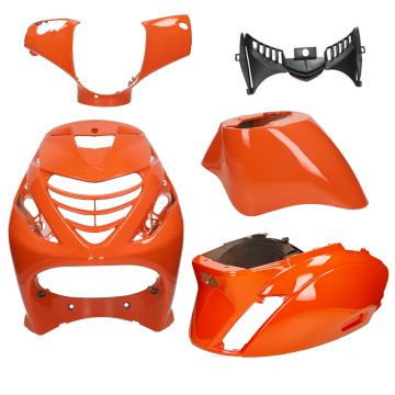 Kit carénage SP look Piaggio Zip orange KTM GP1 5 pièces