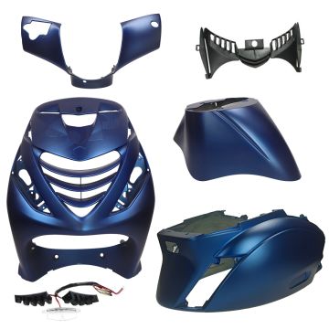 Kit carénage SP look Piaggio Zip bleu mat + éclairage LED 6 pièces