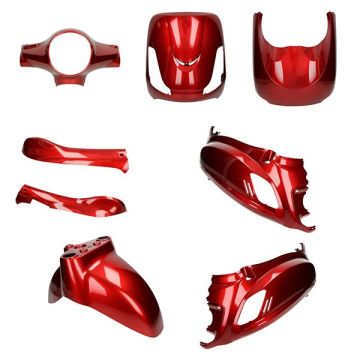 Kit carénage SYM Fiddle 2 rouge Bordeaux DMP 8 pièces