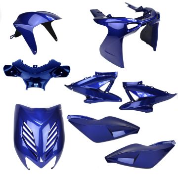 Kit carénage Yamaha Aerox / MBK Nitro  <-2012 bleu 8 pièces