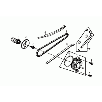 TENDEUR À CHAÎNE/TENDEUR À CHAÎNE Sym Orbit II Euro 4 gris mat