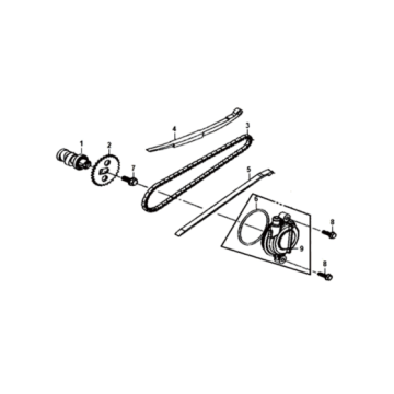 Guide-tendeur Sym Fiddle II Euro4 (WH-006) blanc