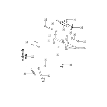 Bras Kickstarter Kymco People S 50i E4 Bleu