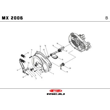 Kickstarter Rieju MX rouge 2010 2 temps