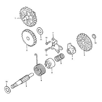 Mécanisme de démarreur à kick Honda MTX-SH