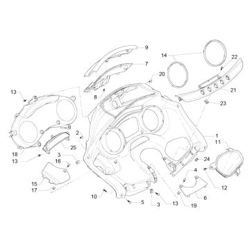 Compteur - Piaggio MP3 300 ie LT Business - Sport (avec et sans ABS) 2016-2018