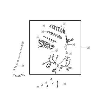 Compteur kilométrique AGILITY 16+ 4T 125 Mat Métallique Bleu Clair