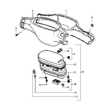 Compteur Piaggio Typhoon 98-2005 2 temps