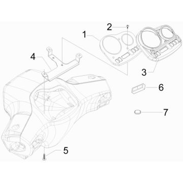 Compteur de vitesse Vespa S 25 km 4 temps 2 soupapes