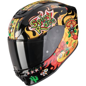 Scorpion casque enfant EXO-JNR Air Yucatan noir / jaune / rouge