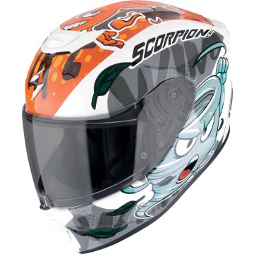 Scorpion Casque enfant EXO-JNR Air The4elements blanc / bleu / orange