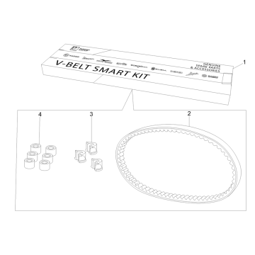 Kit de transmission Piaggio Beverly 125 RST 4T 4V IE E3 2010-2015 (EMEA)
