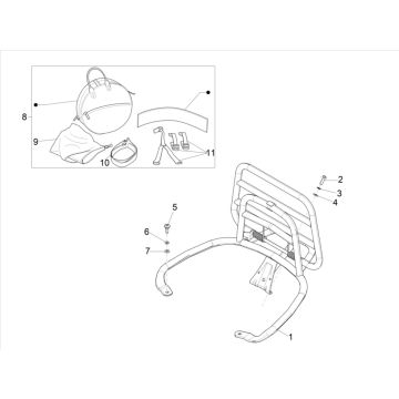 Support pliable Vespa Primavera 4 temps 3V (injection euro5 IGET)