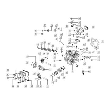 Cache-culasse Kymco Downtown 300i gris foncé