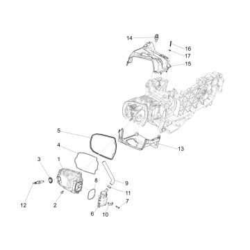 Couvercle de soupapes Vespa Sprint 125 3V ie ABS Euro 5 2021