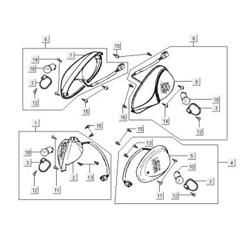 Feux clignotants Kymco Yup 2t ac bleu