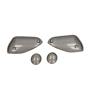 Jeu de cabochons de clignotant Yamaha Aerox/MBK Nitro ancien type carbone