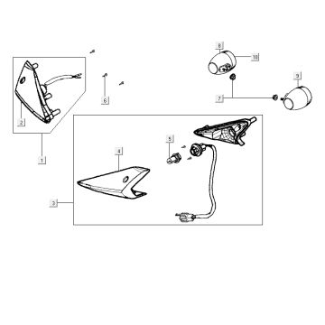Feu clignotant Kymco Delivery 4 temps blanc