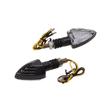 Clignotant led set triangle universel carbone