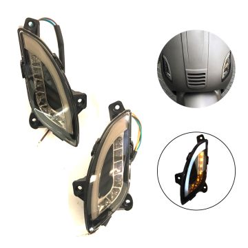 Kit clignotant led AGM VX / Berini Napoli / BTC Riva / Turbho RL-50 DMP Audi Look + feux diurnes avant transparents