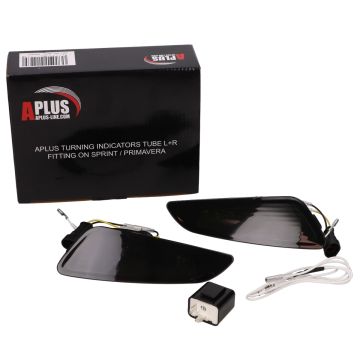 Jeu de clignotants Vespa Primavera / Sprint Tube feux diurnes avant fumés