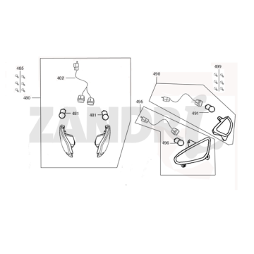 Indicateurs Eagle-Wing Napoli bleu foncé