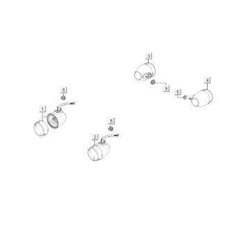 Clignotants Kymco Agility 12' 4 temps bleu sportif