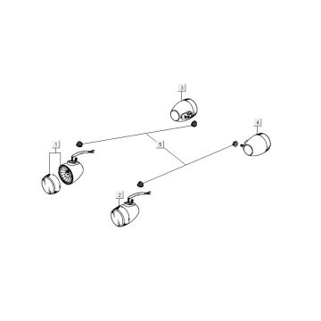 Clignotants Kymco Carry 50i 4T AC Euro 4 noir brillant