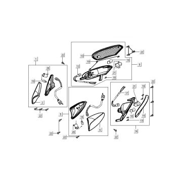 Clignotants Kymco Grand Dink 50 2T AC anthracite