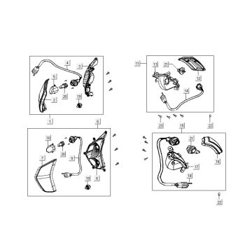 Clignotants Kymco Like 4 temps noir brillant comme T T