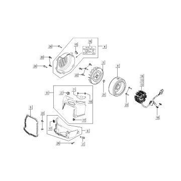 Refroidissement - Allumage Kymco New Dink 4 temps gris foncé