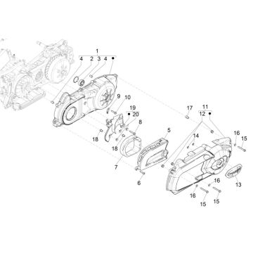 Réchauffeur moteur - Piaggio MP3 300 HPE/300 HPE SPORT E5 ABS 2020-2022 (EMEA)