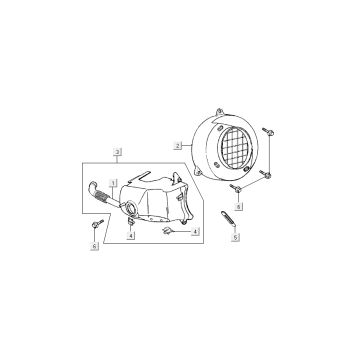 Capots de refroidissement Kymco Grand Dink 50 2T AC argent