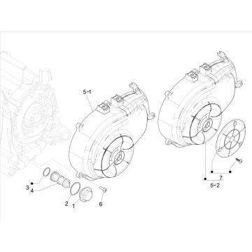 Bouchon de refroidissement - Filtre à huile Vespa Sprint 4 temps et 3 soupapes (injection euro5 IGET)