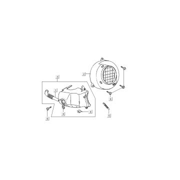 Capots de refroidissement Kymco Dink 50 2T LC argent