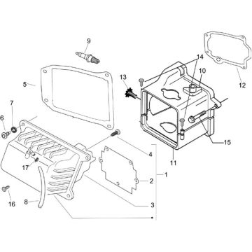 Capots de refroidissement - Couvercle de soupapes - Bougie Piaggio Fly 50 4T AC