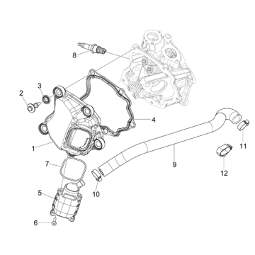 Couvercle de soupapes - Bougie Piaggio Beverly 125 RST 4V Euro 3 2010-2015
